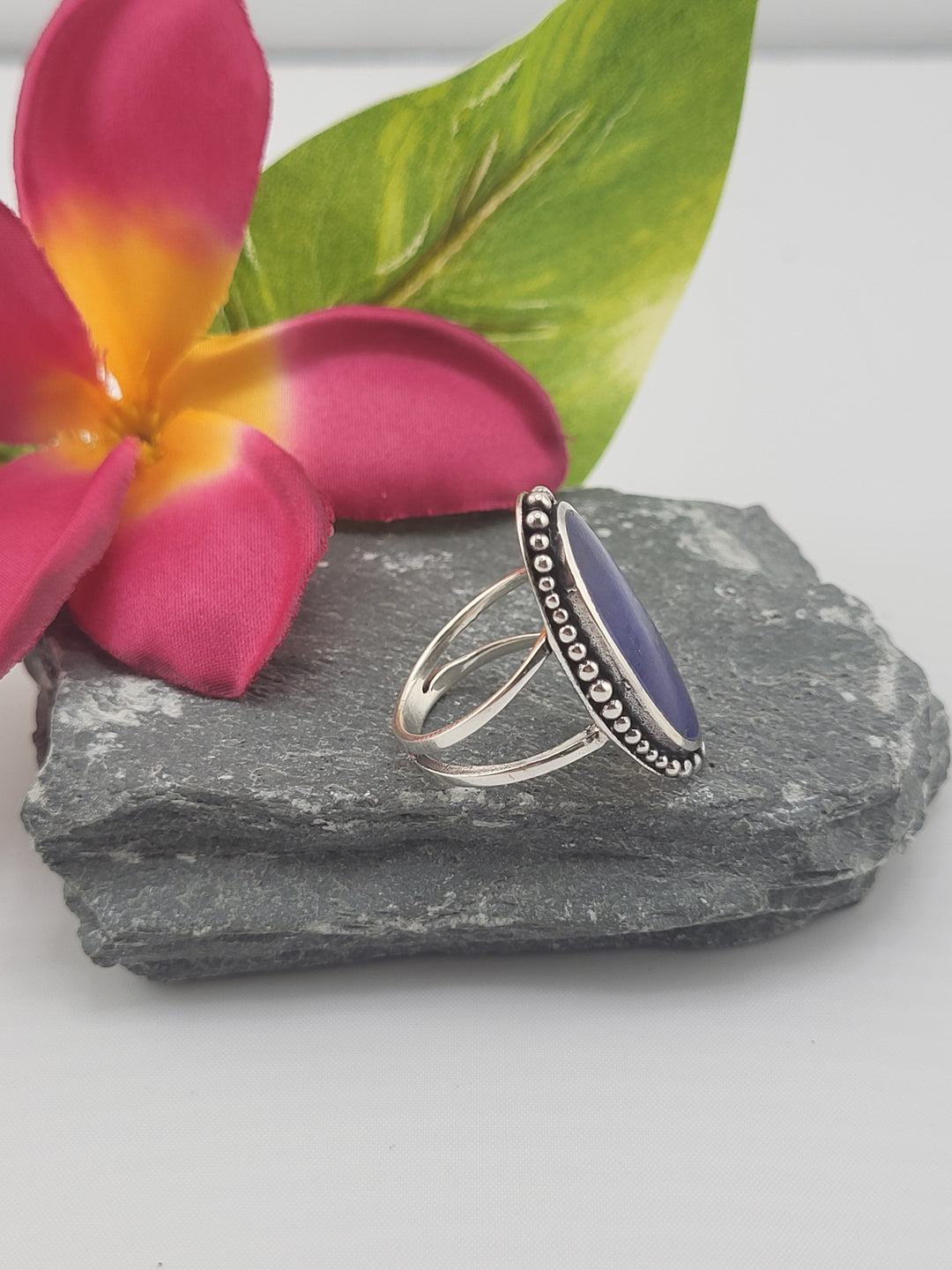 Long Oval Lapis Ring