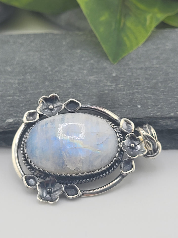 Moonstone Floral Pendant