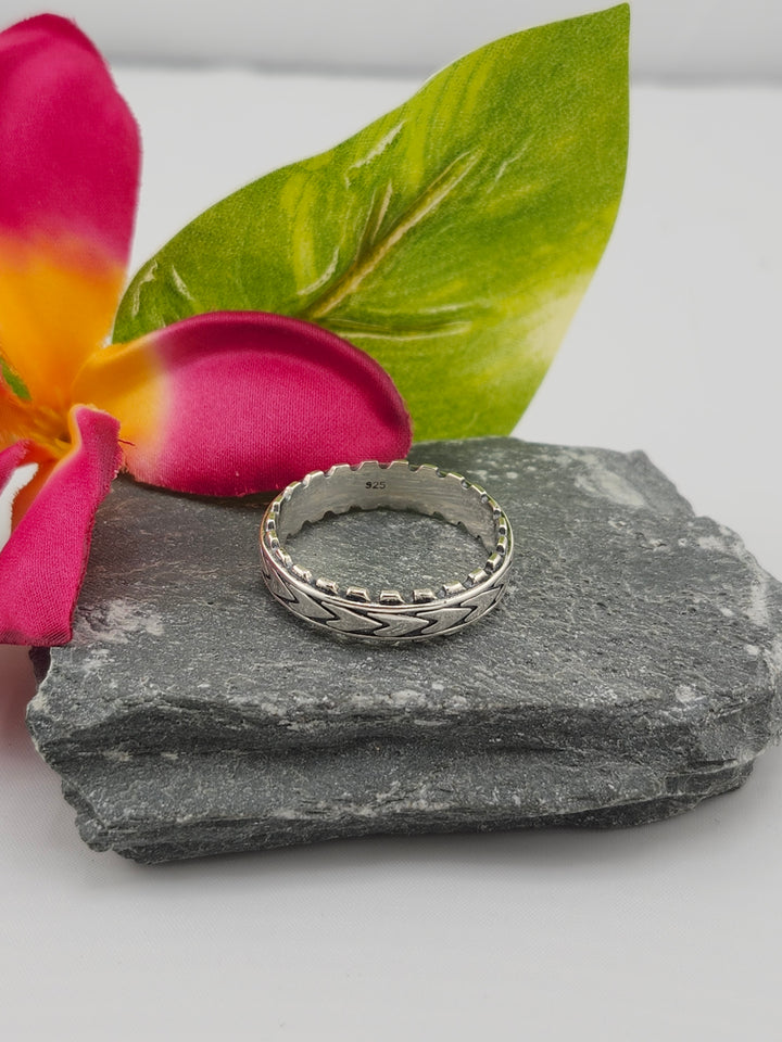 Silver "Saw Tooth" Ring