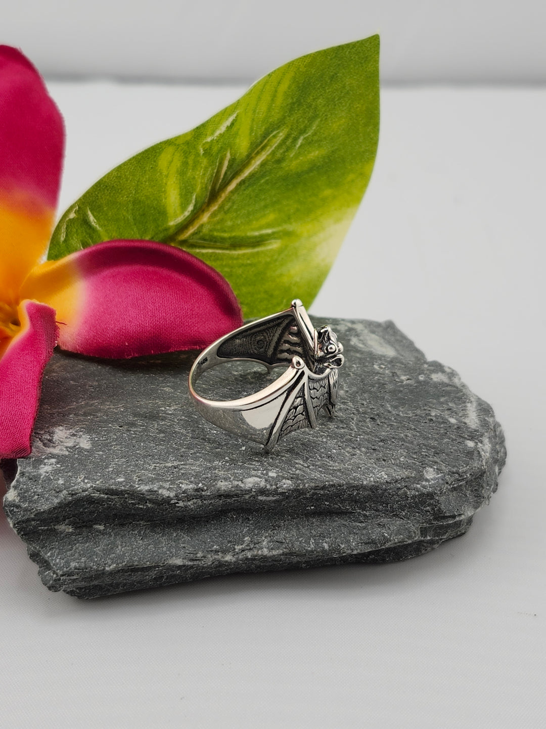 Silver Bat Ring