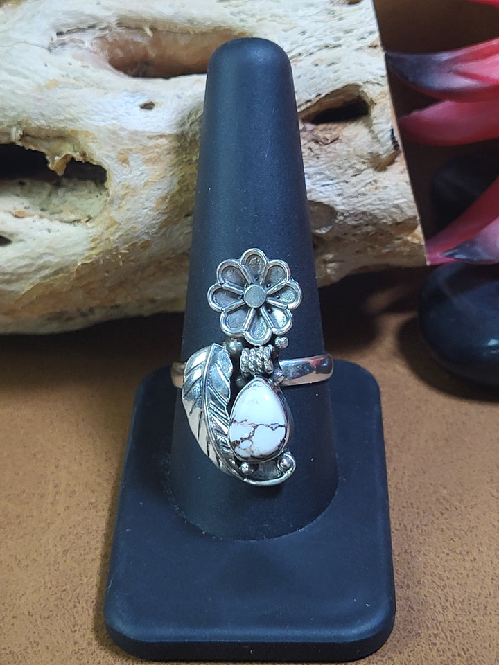 Natural Wild Horse Jasper Ring 925 Sterling Silver