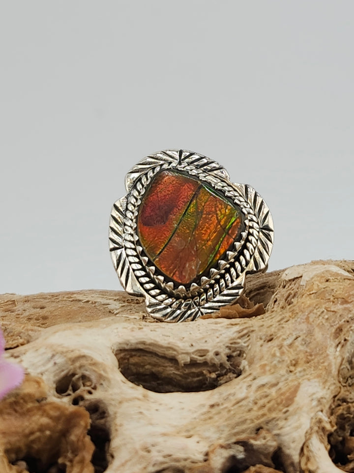 Canadian Ammolite Ring