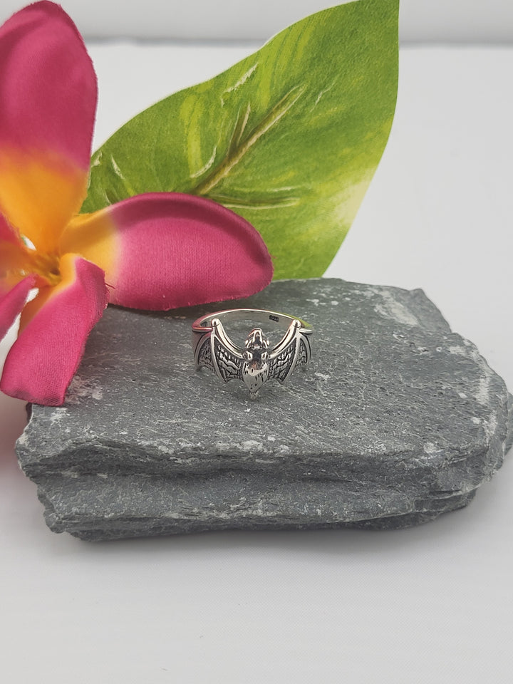 Silver Bat Ring