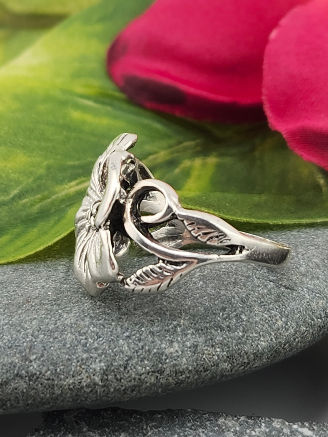 Silver Flower Ring - Size 6