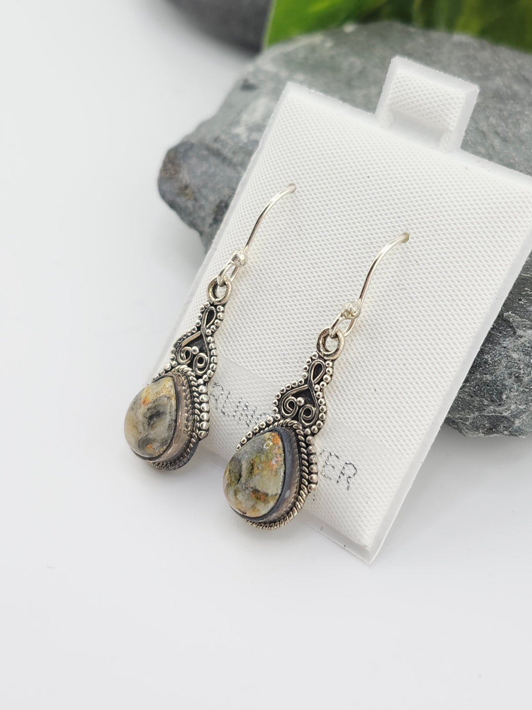 Bumblebee Jasper Dangle Earrings