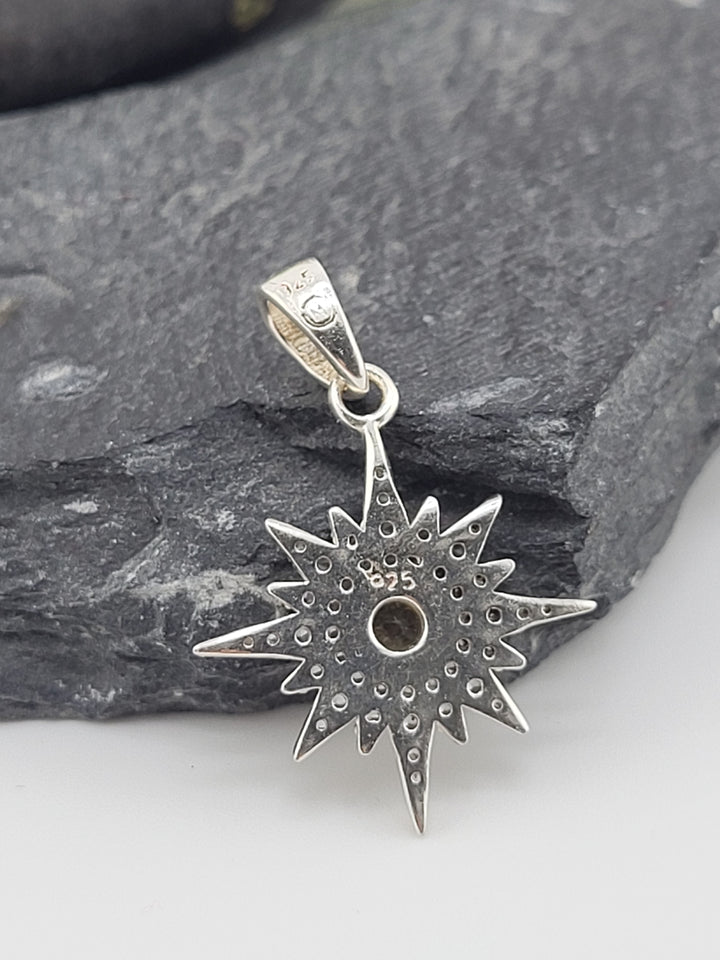 Citrine and Cubic Zirconia Star Pendant