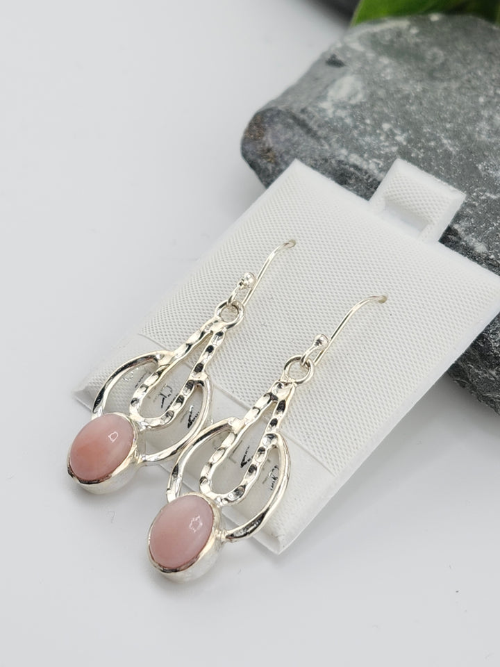 Pink Opal Dangle Earrings