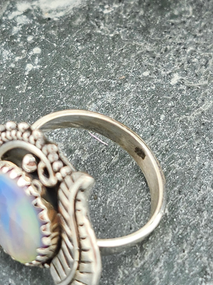 Aurora Opal Ring Size 7