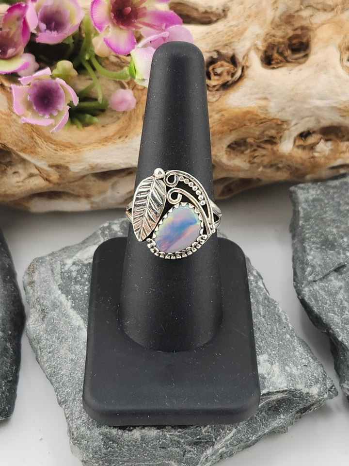 Aurora Opal Ring Size 8