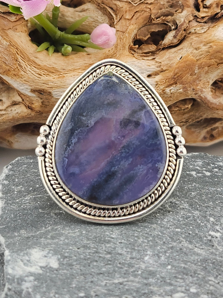 Purple Moss Agate Ring