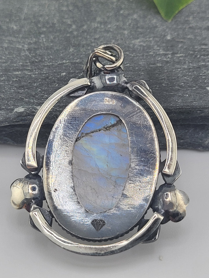 Moonstone Floral Pendant