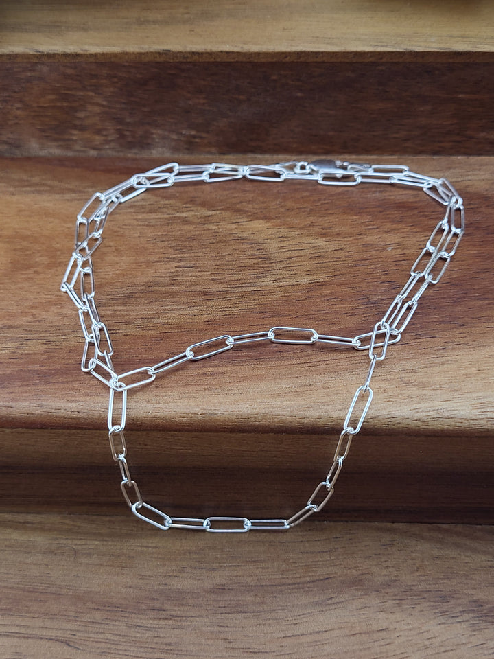 925 Sterling Silver 20-inch Paperclip Chain