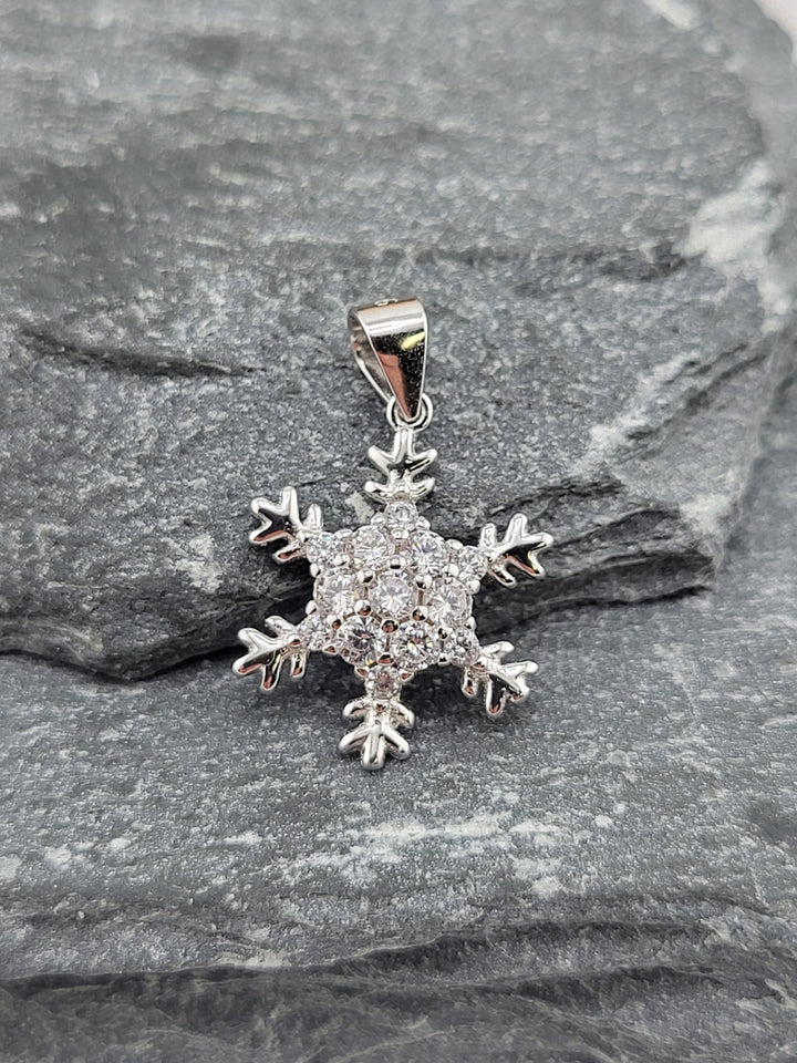 CZ Snowflake Pendant