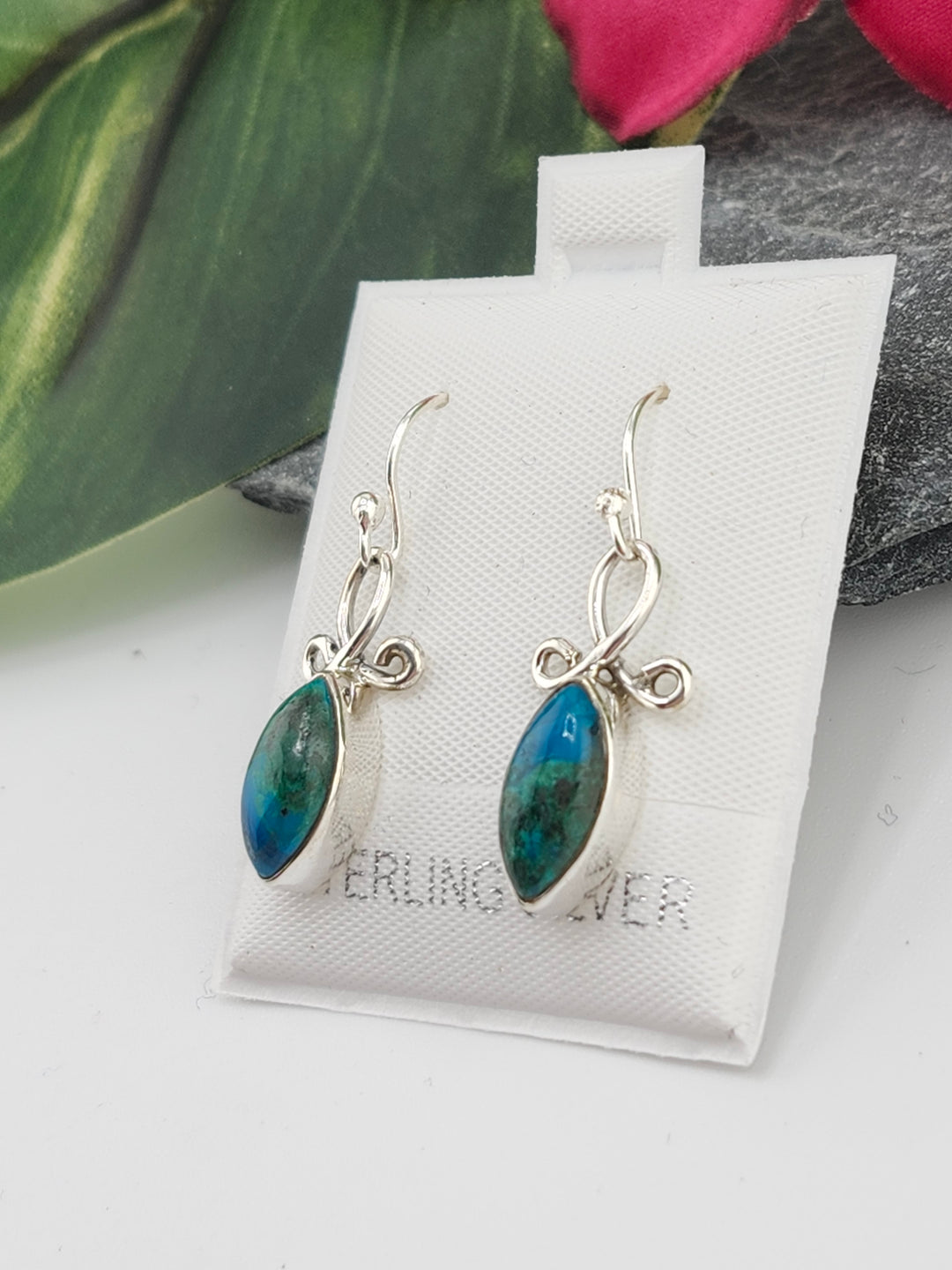 Chrysocolla Marquis Dangle Earrings