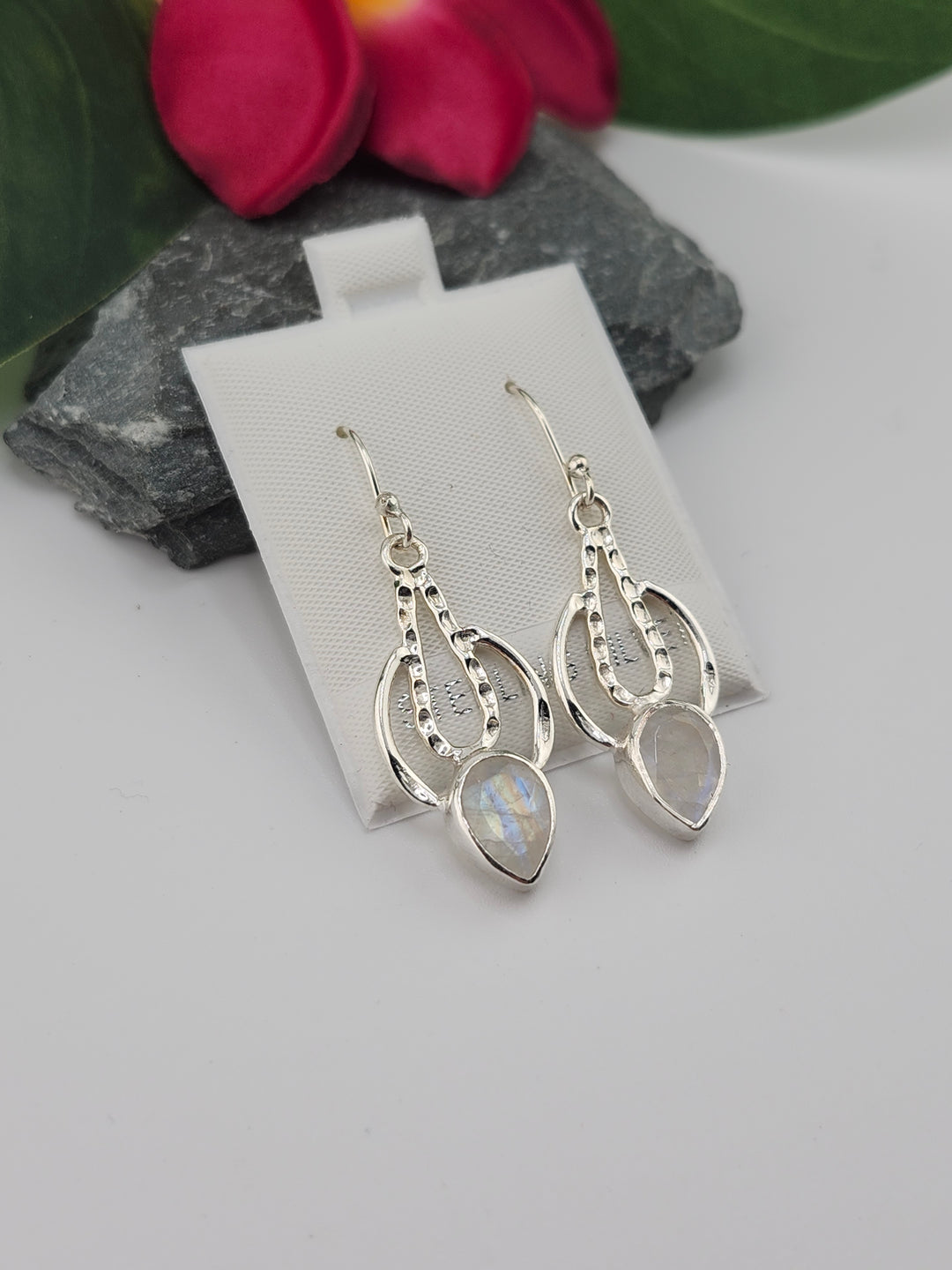 Moonstone Teardrop Dangles Earrings