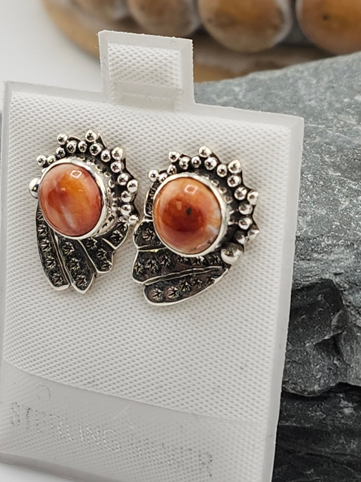 Spiny Oyster Post Back Earrings