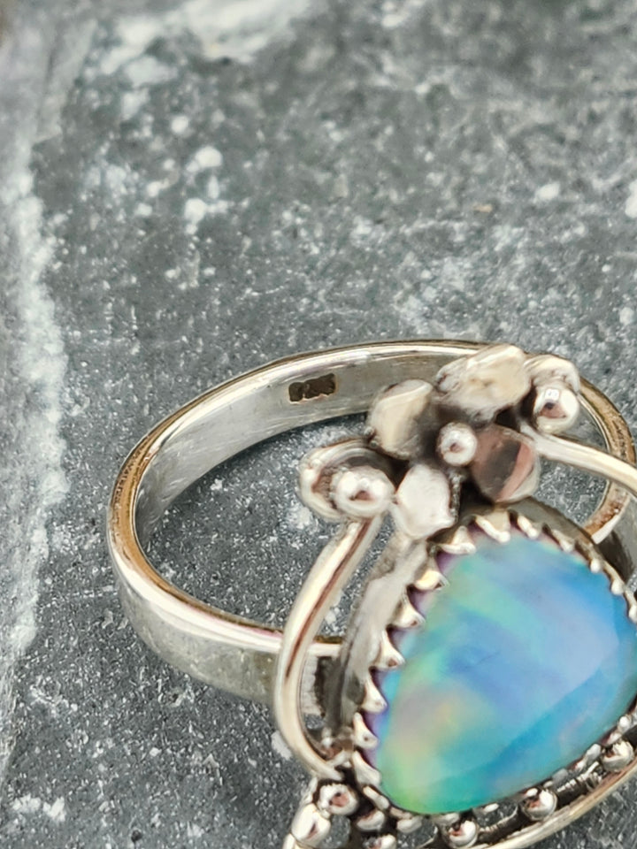 Aurora Opal Ring Size 9