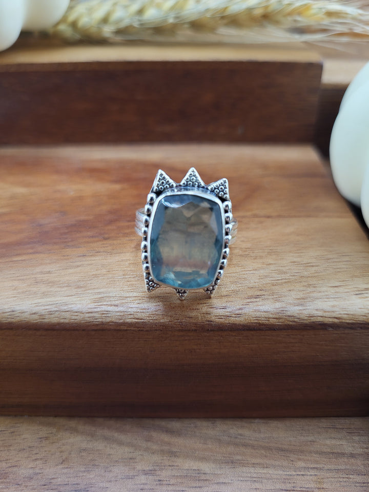 Rainbow Fluorite Ring