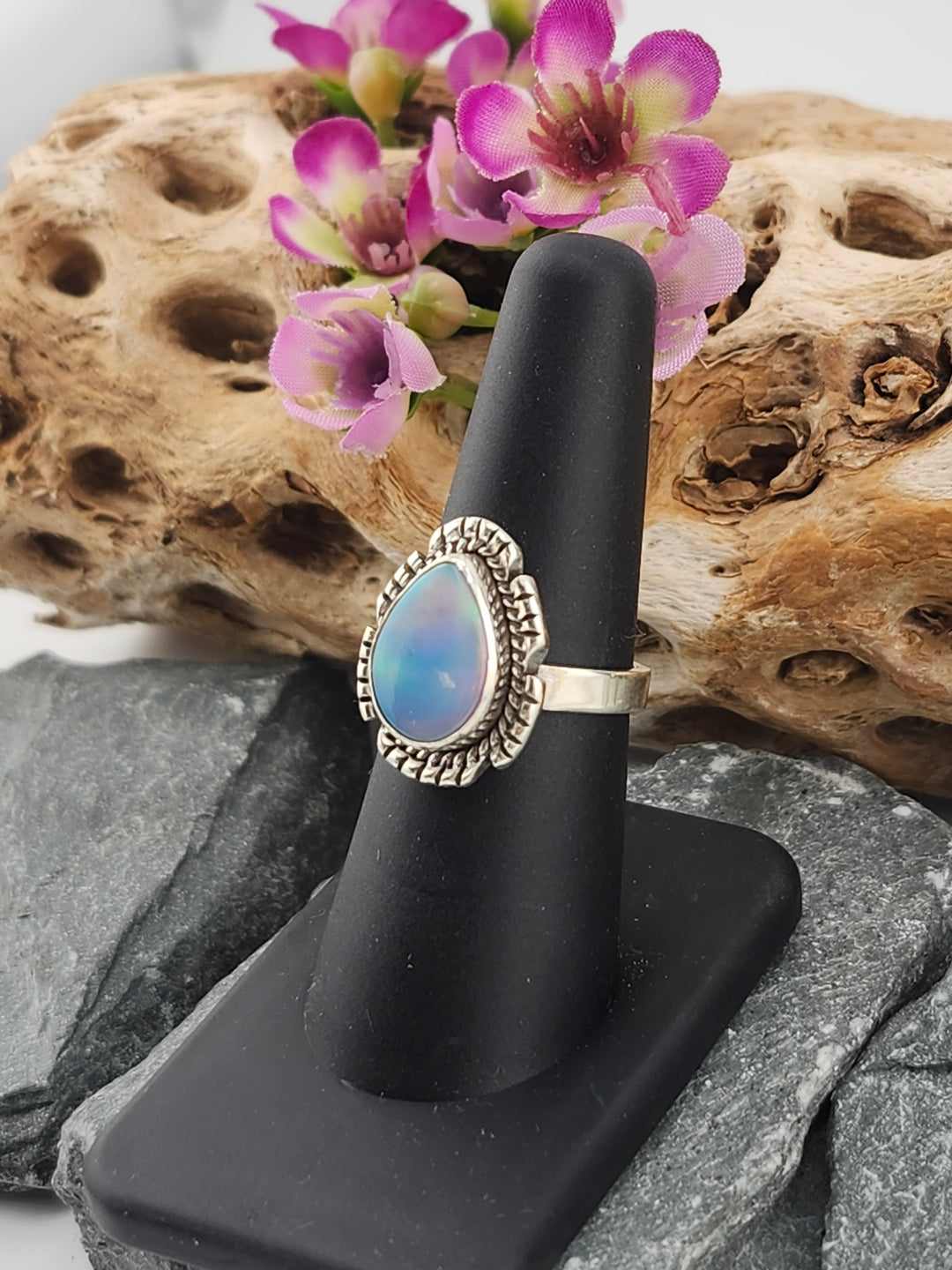 Aurora Opal Ring Size 6.75