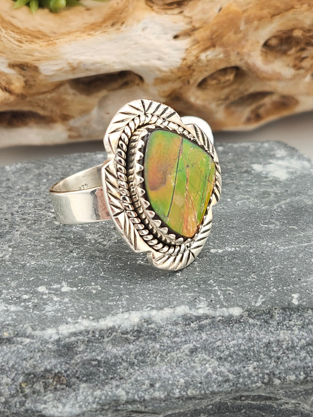 Canadian Ammolite Ring