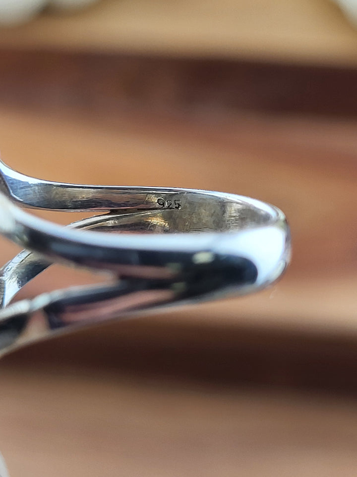 Mexican Matrix Opal in Rhyolite Ring