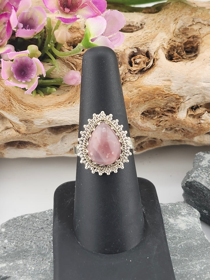 Morganite Teardrop Ring Size 7