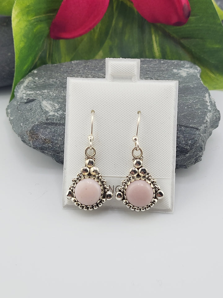 Pink Opal Dangle Earrings