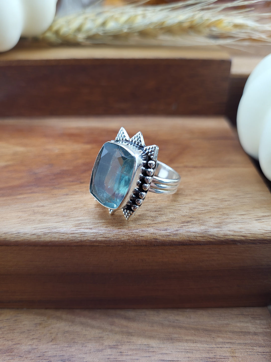 Rainbow Fluorite Ring