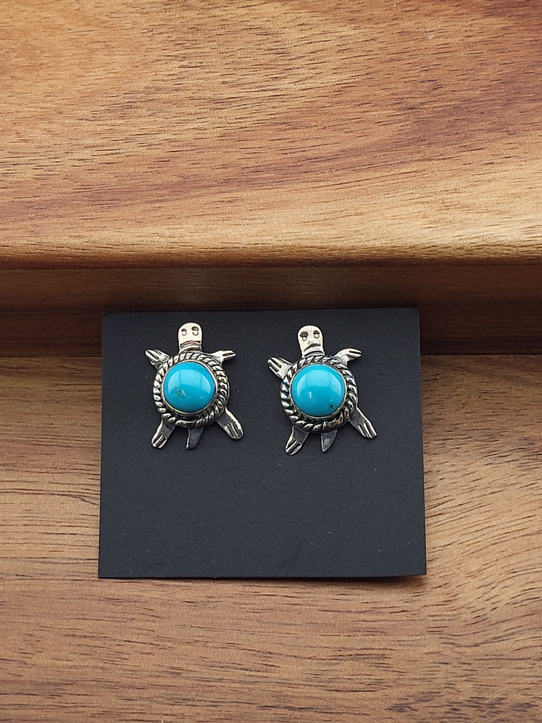 925 Sterling Silver Turquoise Turtle Post back Earrings