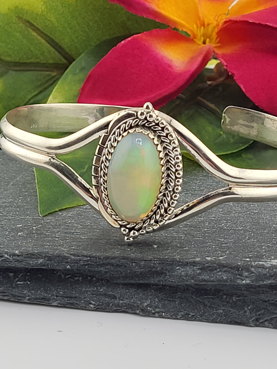 Natural Ethiopian Opal Cuff