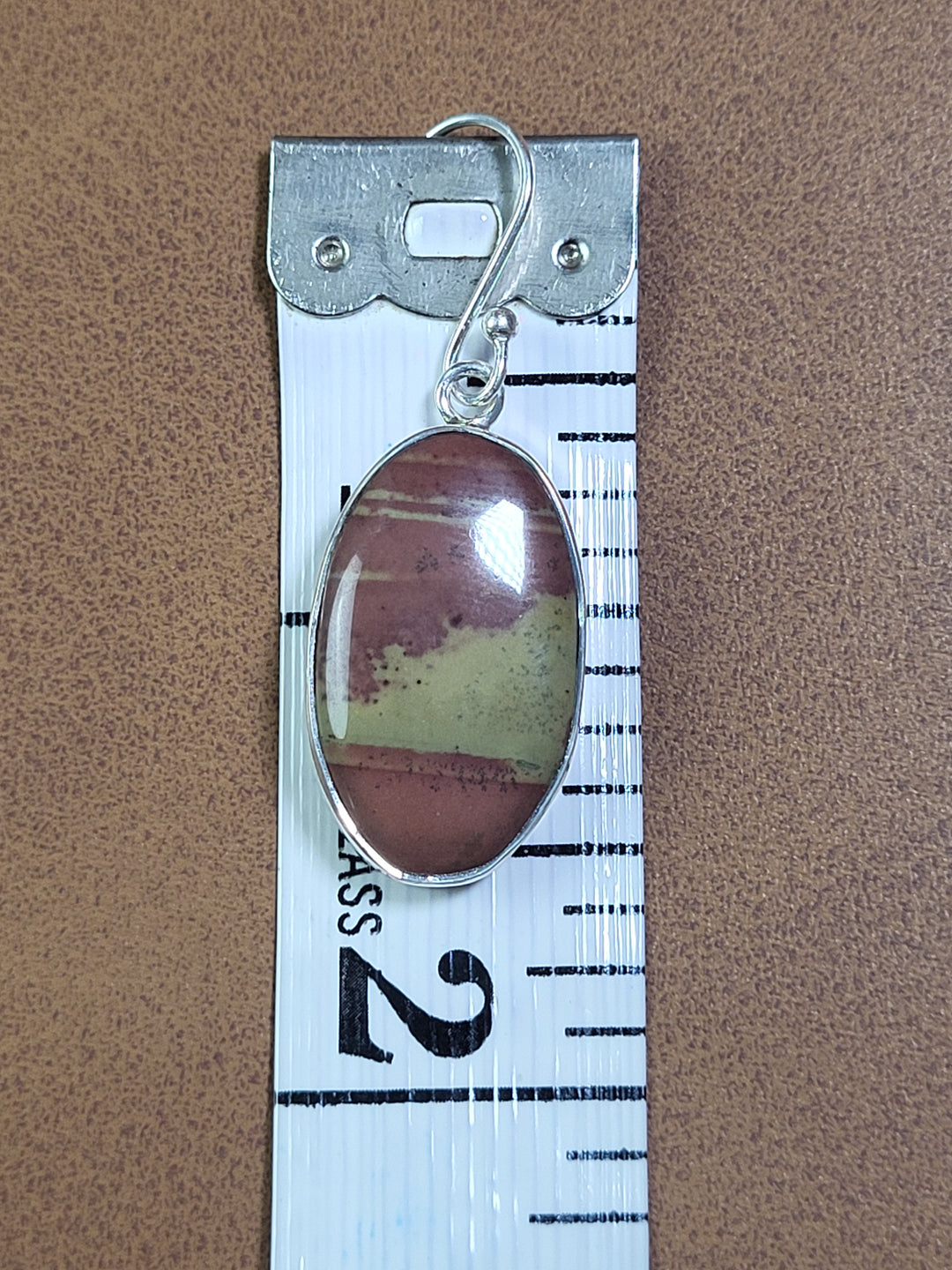 Natural Cherry Creek Jasper Dangles 925 Sterling Silver